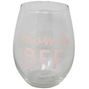Wholesale - Stemless Statement Wine Glass- Mom's BFF C/P 24, UPC: 885114879229